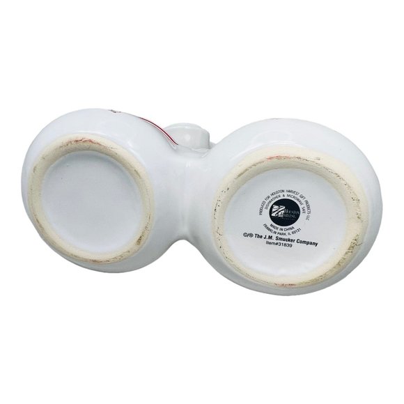 Vintage Smuckers Double Sided Jam/Jelly/Condiment Jar With Spoons & Lids EUC - Picture 9 of 10